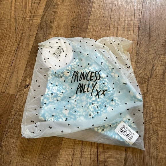 PRINCESS POLLY Selby Mini Skirt Baby Blue - Picture 2 of 3